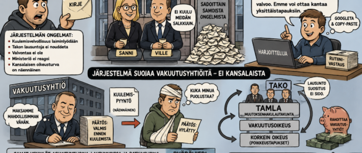 Sosiaali- ja terveysministeriön vastaus koskien ammattillista kuntoutusta ja LähiTapiolan toimintaa korvausasiani käsittelyssä STM