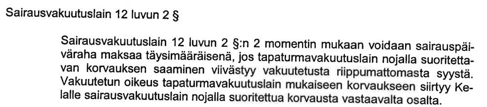TVK viivästystodistus, kiertokirje