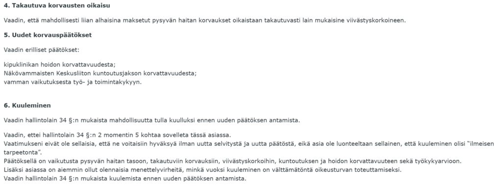 Kuulemispyyntö, hallintolaki 34