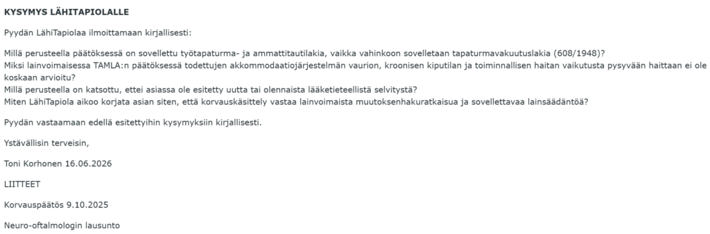 Kysymys lähiTapiolalle